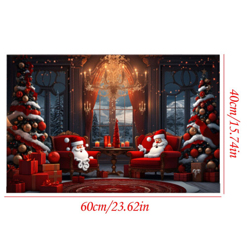 Tainini polyester rug red 15x23 inches