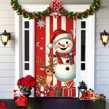 Christmas door curtain decorative tapestry 1 piece