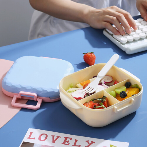 Boîte à bento en acier inoxydable à compartiments – 1 unité