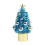 Blue Pyramid Christmas Tree Decoration with Star 1
