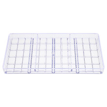 Moule à barres de chocolat en plastique transparent, 27,5 x 13,5 cm