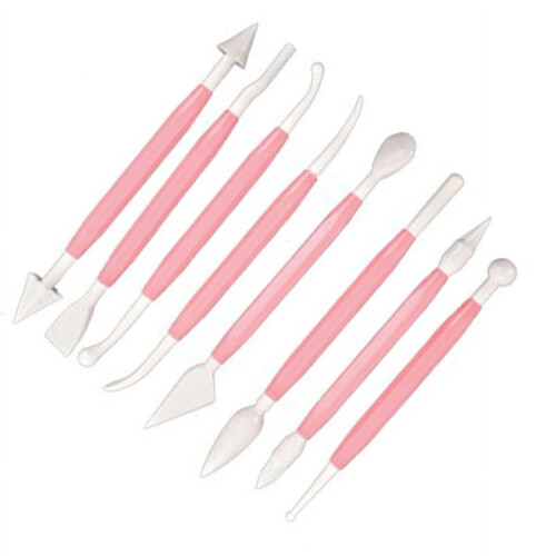 8-Piece Cake Modelling Tool Set, Food-Grade PVC
