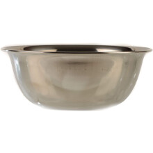 Bol mélangeur rond en acier inoxydable de 4 pintes (environ 3,8 L), taille moyenne.