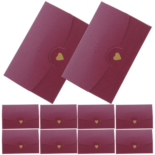 Κόκκινοι Χάρτινοι Φάκελοι Προσκλήσεων 10,5x7cm 20 τεμάχια