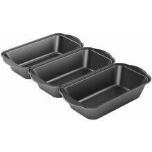 Tapadásmentes szénacél kenyérforma-készlet, 3 darabos