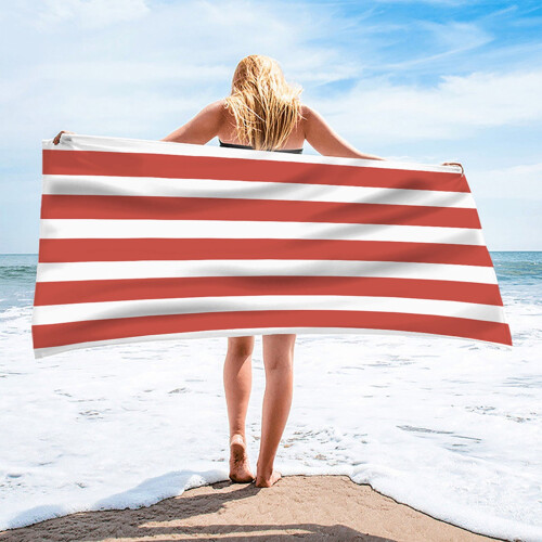 Serviette de plage en microfibre 76 x 152 cm, imprimé tropical