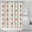 Rideau de douche à motif floral 183 x 213 cm, polyester imperméable 1