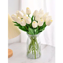 Tulipas artificiais cor-de-rosa, 34 cm (pacote com 20), pacote com 20 unidades