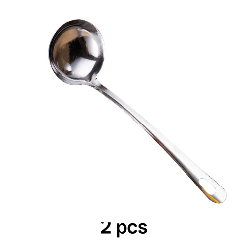 Concha de sopa em aço inoxidável (pacote com 2)