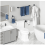 Ensemble de 4 accessoires de salle de bain en acier inoxydable noir mat 2
