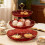 3-lags blomsterformet dessertstativ, plastik, aftagelig 5