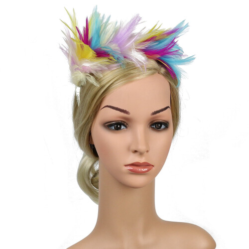 Dames fascinator hoofdband – wit, 26x26cm 1