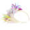 Dames fascinator hoofdband – wit, 26x26cm 4