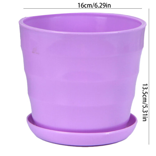 Ceramic resin plastic flower pots thick white colorful 2