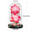 Decoração de rosa em cúpula de vidro com luz – 11x21,5cm 3
