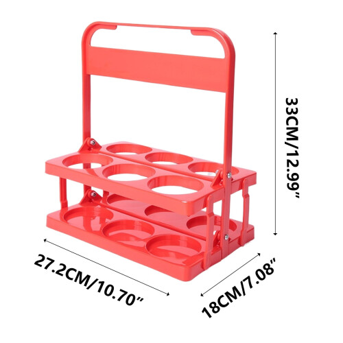 Suport de bere pliabil din plastic, pachet de 6, cu mâner 2