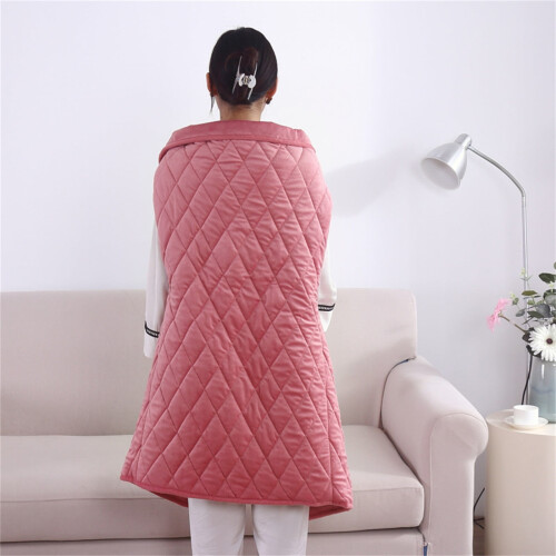 USB Heated Shawl Plush Electric Blanket 3 Heat Settings 2