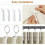 3,8 cm sorte metalgardinringe med kroge (24 stk.) 3