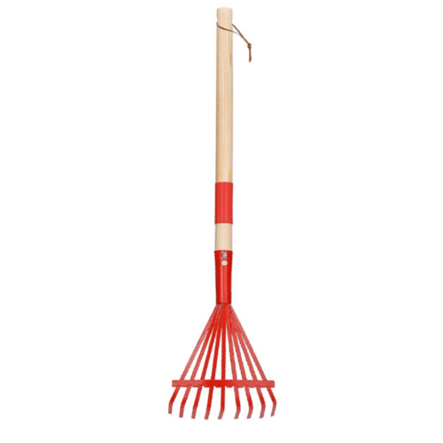 Kinderrechen 71 cm mit Hartholzstiel, blau-rot 2