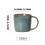 Caneca de café de cerâmica com esmalte degradê e alça ergonômica. 2