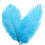 Penas de avestruz naturais, azul celeste, 30-35 cm (12-14 polegadas), 1 peça 7