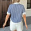 Women's short-sleeved puff sleeve blouse, button-down-Khaki L 4