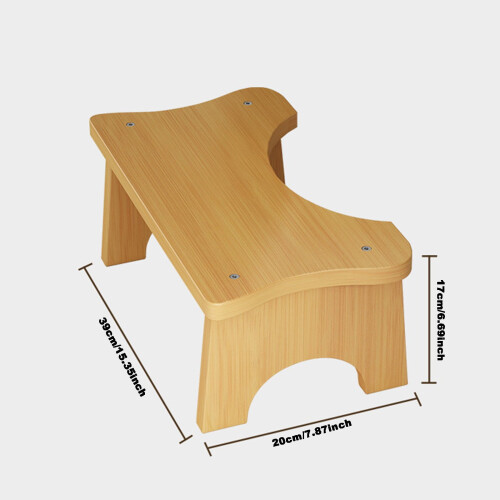 Tabouret de toilette en bois – Antidérapant et compact 1