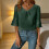 Women Lightweight Polyester Shirt Feature V Neck Design-Black M 5