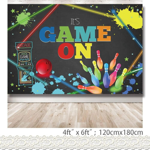 Retro videospil fest baggrund vinyl 3x5FT 1