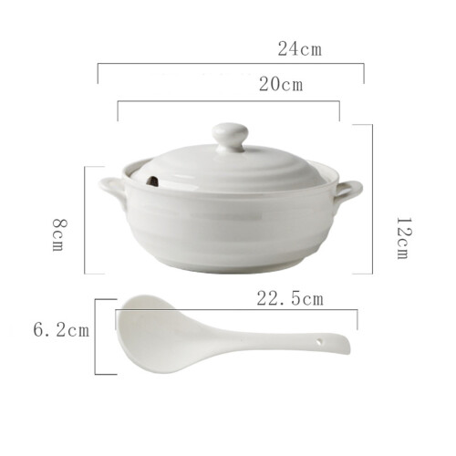 Plat à four rond en céramique avec couvercle 1
