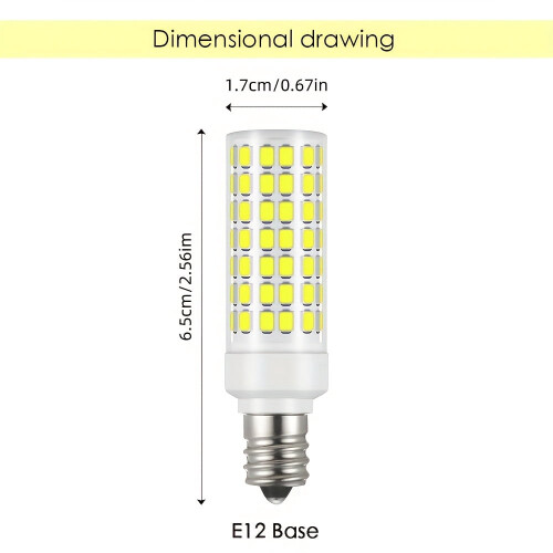 EASTIN12 ampoules LED E12 10W jaune chaud 110-220V 1
