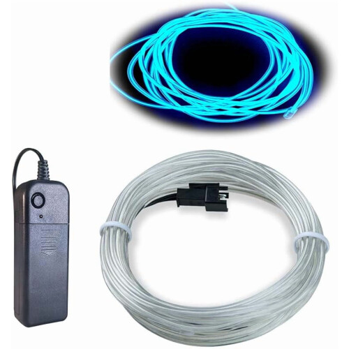 Limegrønn EL-ledning 5m – Batteridrevet, 4 moduser, 1