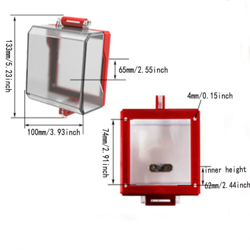 Couvercle transparent pour bouton d'arrêt d'urgence (1 pièce) 1