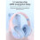 Bluetooth-ANC-Headset 40mm Blau 400mAh 3.5mm 5