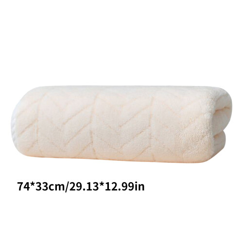 Handduk i korallfleece, benvit, 1 st. 1