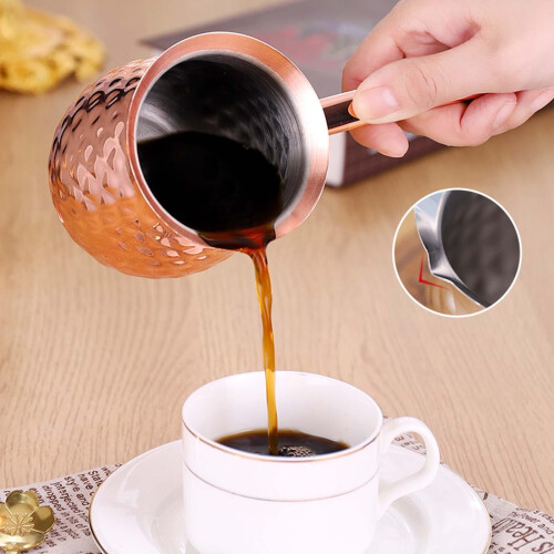 Καφετιέρα από ανοξείδωτο ατσάλι 600ml με μακριά λαβή 1