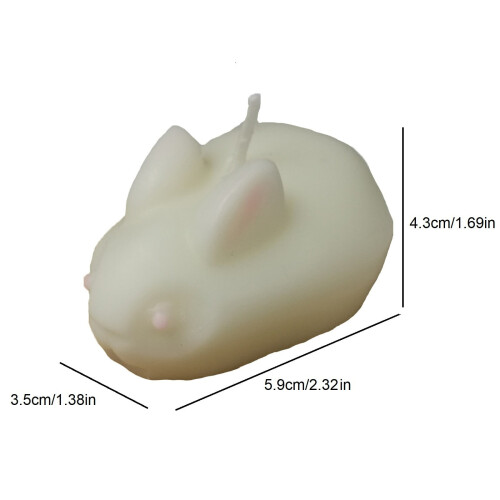 Bunny Soy Wax Scented Candle White Aromatherapy Easter 2