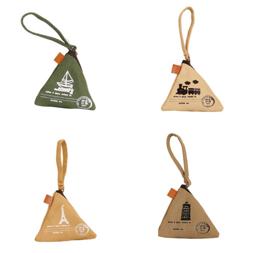 Creative Canvas Zongzi Coin Bag Ethnic Patterned Rice-C 1