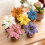 Crochet Lilies Potted Plant Ornament Artificial Knitted-Blue 7