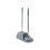 Set di scopini per WC con setole dure, base a ventosa e lunghezza 2