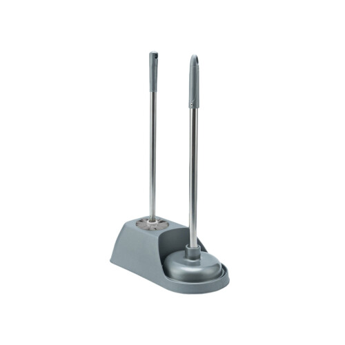 Set di scopini per WC con setole dure, base a ventosa e lunghezza 1