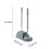 Set di scopini per WC con setole dure, base a ventosa e lunghezza 3