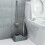Set di scopini per WC con setole dure, base a ventosa e lunghezza 4
