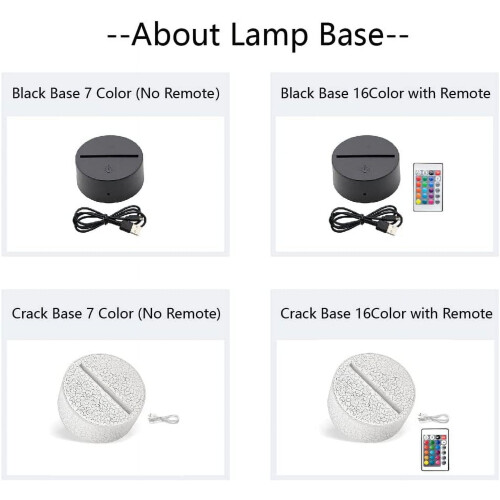 Veilleuse LED chat en acrylique YSITIANNA3D – 16 couleurs 1