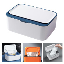 Boîte à mouchoirs avec couvercle – Étui de rangement anti-poussière en plastique