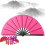 Bamboo Line Dance Popping Fan, 34 cm, Foldable 1