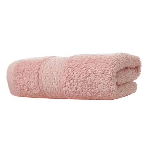 Bomullsbadehåndkle rosa 34x74 cm 1 stk