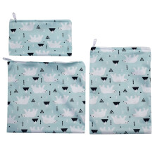 Lot de 3 sacs réutilisables pour sandwichs et goûters – Petit, Moyen,