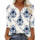 Women's sleeve V-neck T-shirts for Spring  comfortable,-Blue L 1