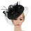 Damfascinator i polyester med fjäder och blomma 1